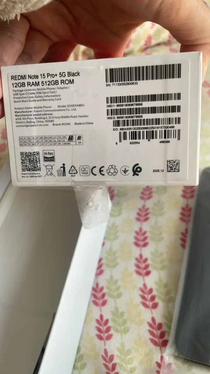 Smartphone Xiaomi Redmi Note 15 Pro+ 5G con cargador - 5