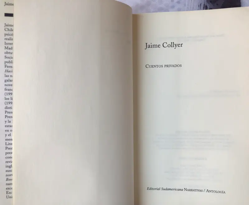 Libro Cuentos Privados de Jaime Collyer - 3