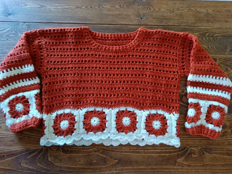 Chaleco artesanal a crochet - 2