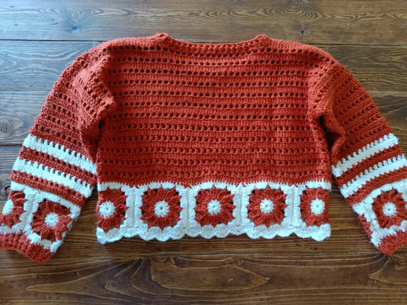 Chaleco artesanal a crochet - 3