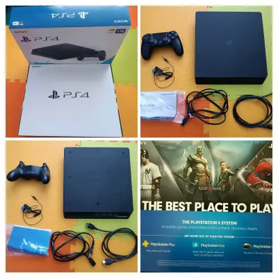 Consola PS4 Slim 1TB con accesorios seminueva - miniatura 1