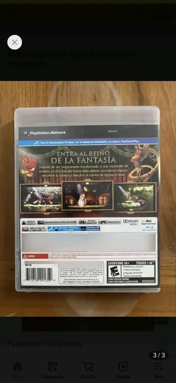 Juego Puppeteer para PS3 en buen estado - 3