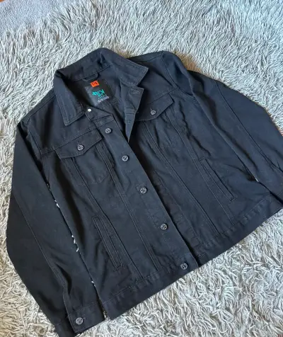 Chaqueta de mezclilla negra para hombre talla 14 - miniatura 1