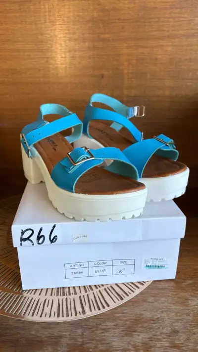 Sandalias azules todo piel - miniatura 2