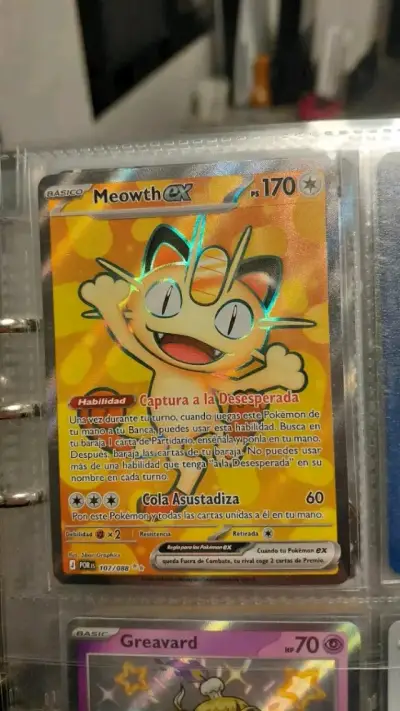 Carta Pokémon Meowth EX Holográfica - miniatura 2