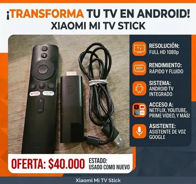 Xiaomi Mi TV Stick con control remoto y cable USB - 2