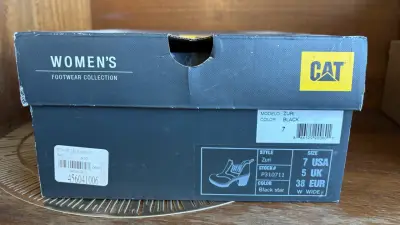 Botines de cuero negro CAT - miniatura 5