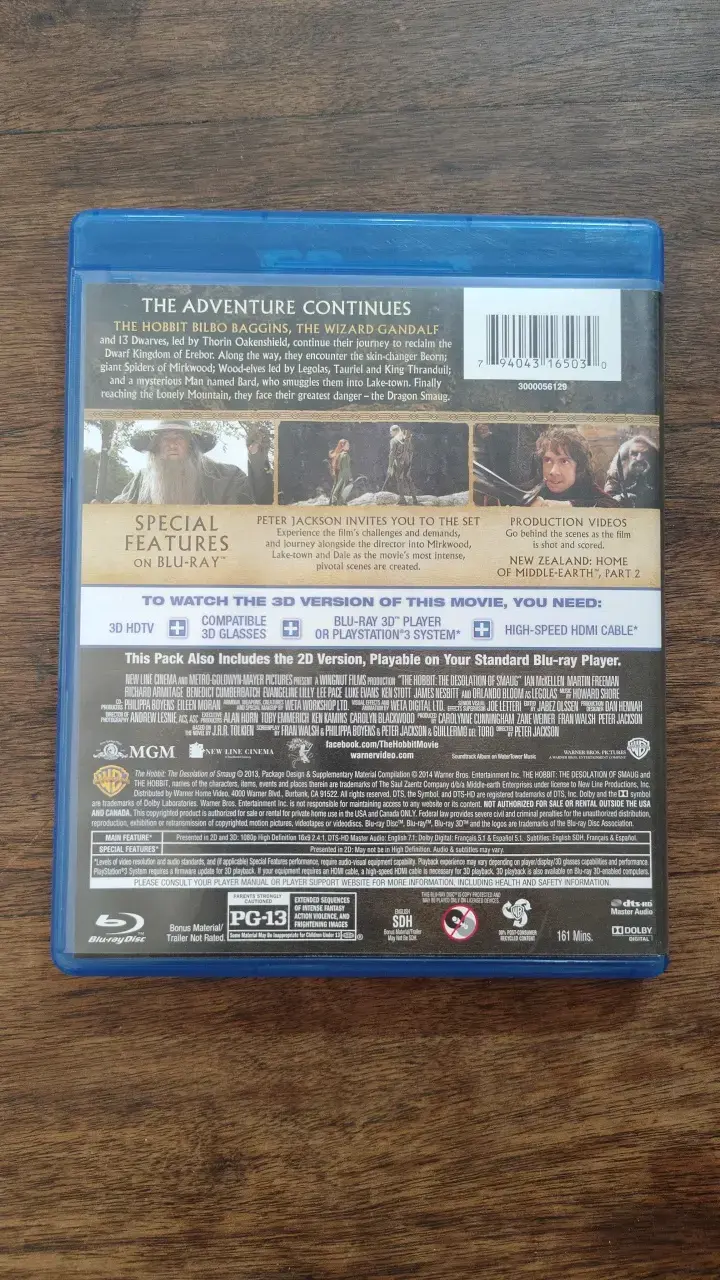 Blu-ray 3D The Hobbit: The Desolation of Smaug - 2