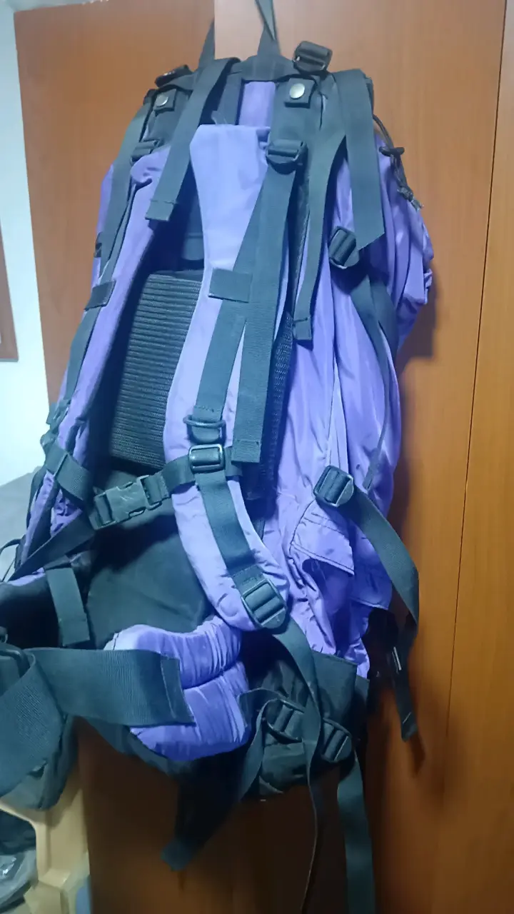 Mochila de camping Buffalo negra y morada - 3