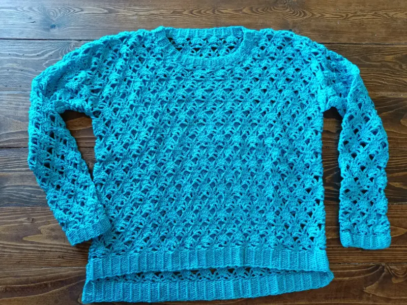 Chaleco artesanal de hilo tejido a crochet - 2