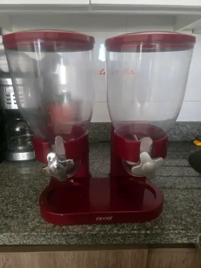 Dispensador doble de cereales Zevro rojo - miniatura 4