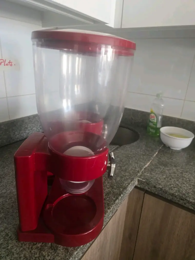Dispensador doble de cereales Zevro rojo - 5