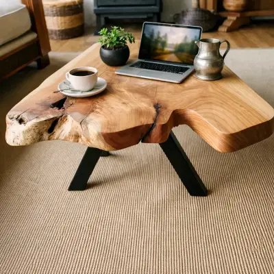 Mesa De Centro De Madera única - miniatura 1