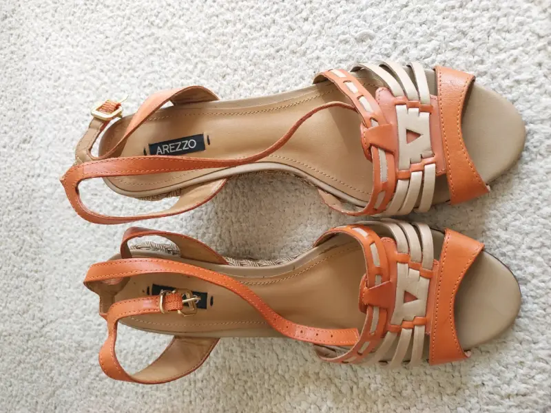 Sandalias de Cuña Naranja Arezzo para Mujer - 1