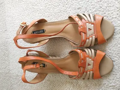 Sandalias de Cuña Naranja Arezzo para Mujer - miniatura 1