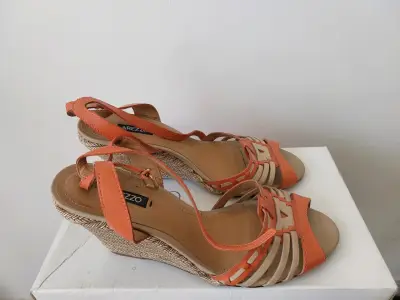 Sandalias de Cuña Naranja Arezzo para Mujer - miniatura 2