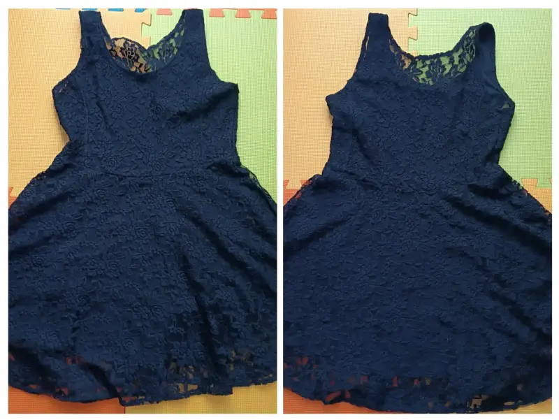 Vestido de encaje negro para mujer