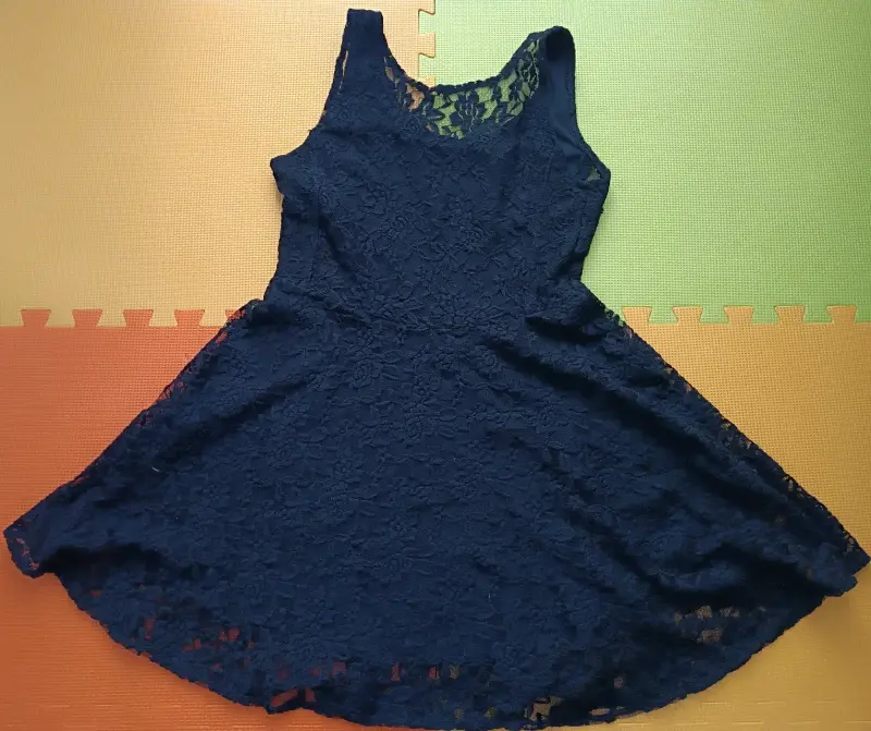 Vestido de encaje negro para mujer - 3