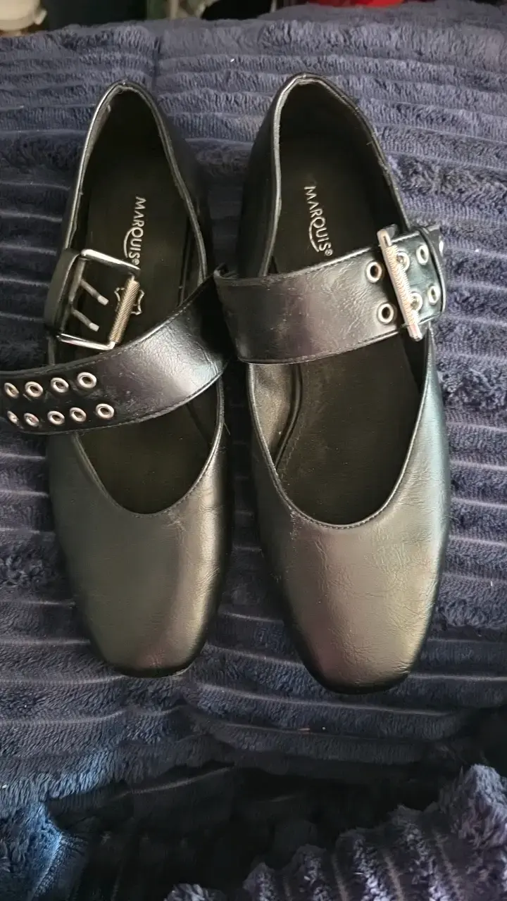 Zapatos planos negros con hebilla Marquis - 3
