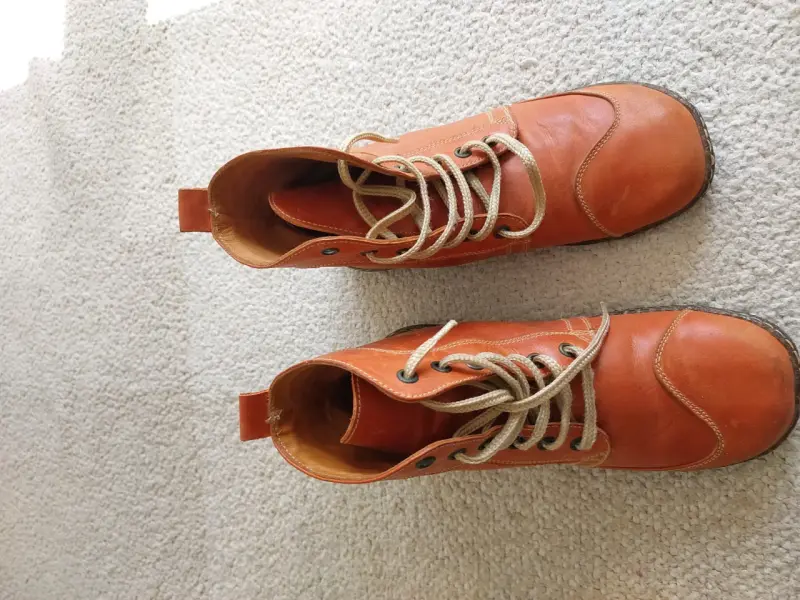 Botines de cuero naranja Mujer - 3