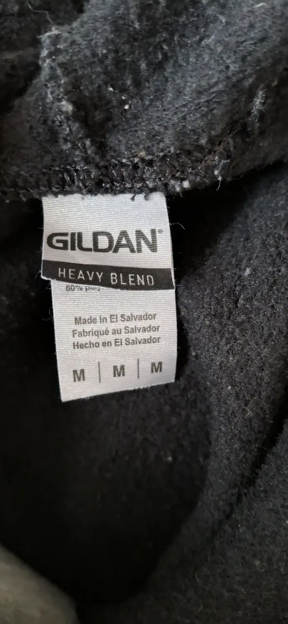 Polerón con capucha negro Gildan Heavy Blend - 2