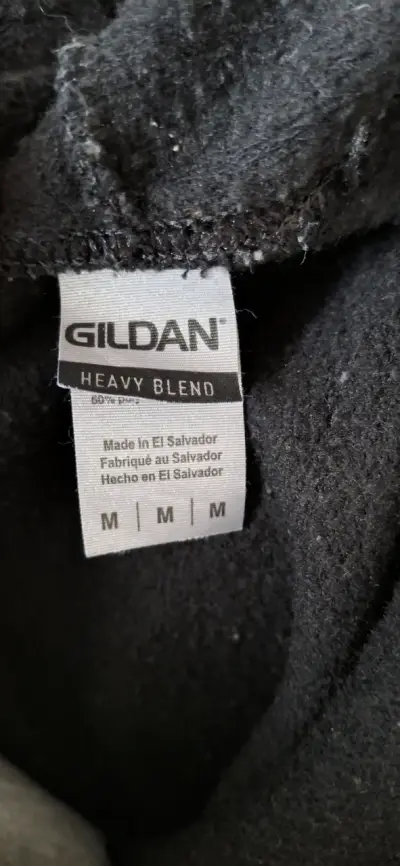 Polerón con capucha negro Gildan Heavy Blend - miniatura 2
