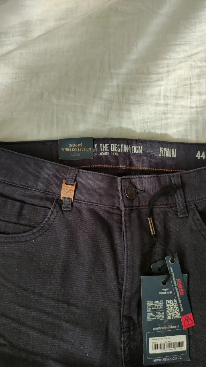 Bermudas negras slim fit Ferouch talla 44 - 4