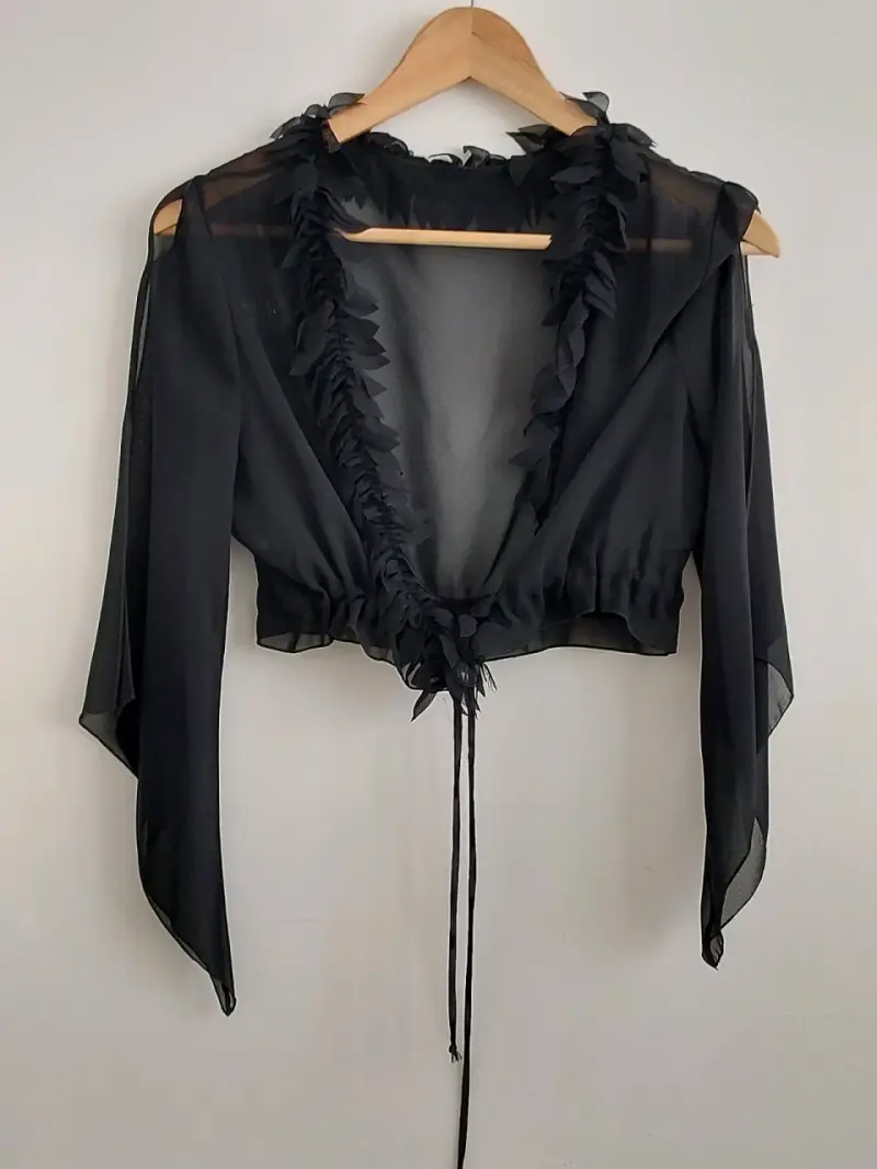 Tapado transparente con volantes