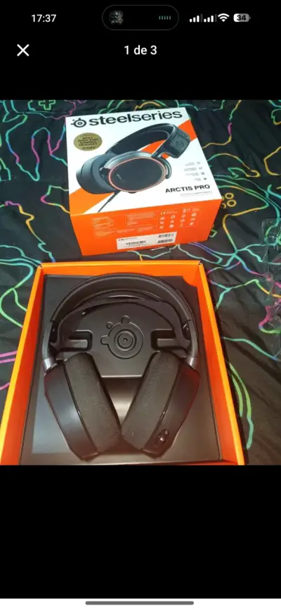 Audífonos SteelSeries Arctis Pro con iluminación RGB - miniatura 1