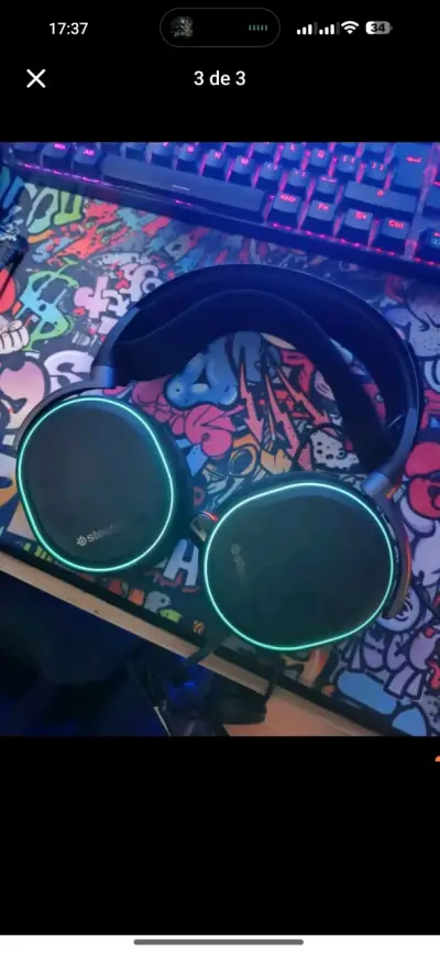 Audífonos SteelSeries Arctis Pro con iluminación RGB - miniatura 3