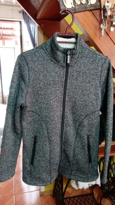 Chaqueta de lana gris para mujer - miniatura 1