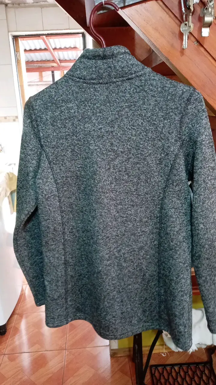 Chaqueta de lana gris para mujer - 2