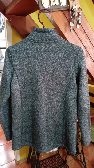 Chaqueta de lana gris para mujer - miniatura 3