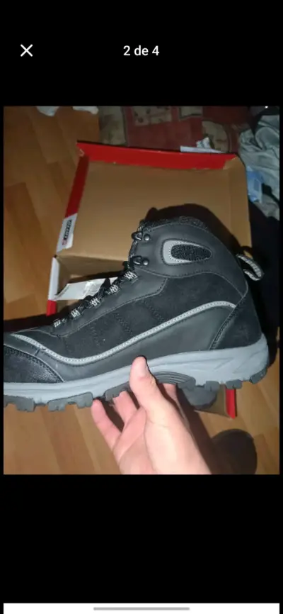 Botas de montaña negras Lotto para hombre - miniatura 2