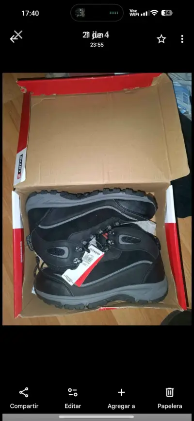 Botas de montaña negras Lotto para hombre - miniatura 3