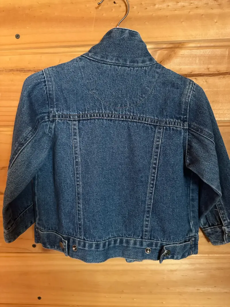 Chaqueta de mezclilla para niña con  bordado flora - 2