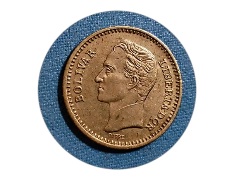 Moneda Antigua 25 Céntimos Venezuela 1965 - 2