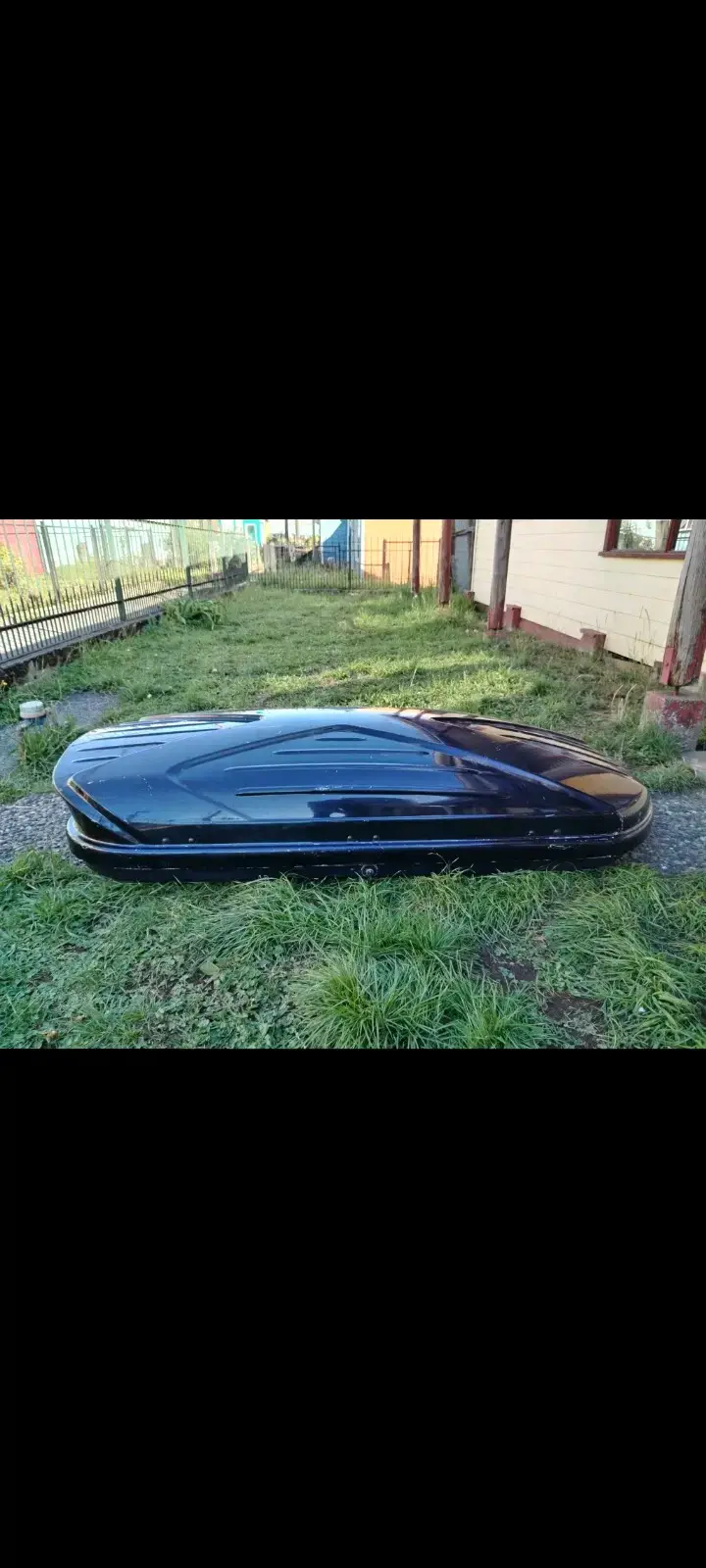 Baúl portaequipaje de techo negro para auto - 2