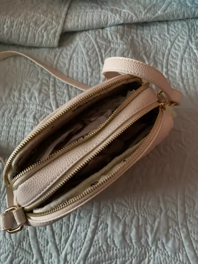 Cartera cruzada beige Gacel - miniatura 3