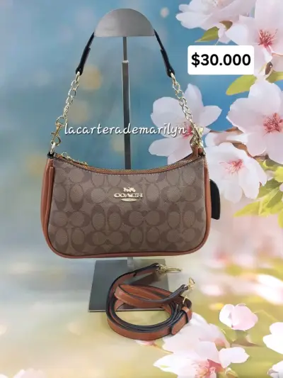 Cartera de hombro Coach con logo y cadena - miniatura 4