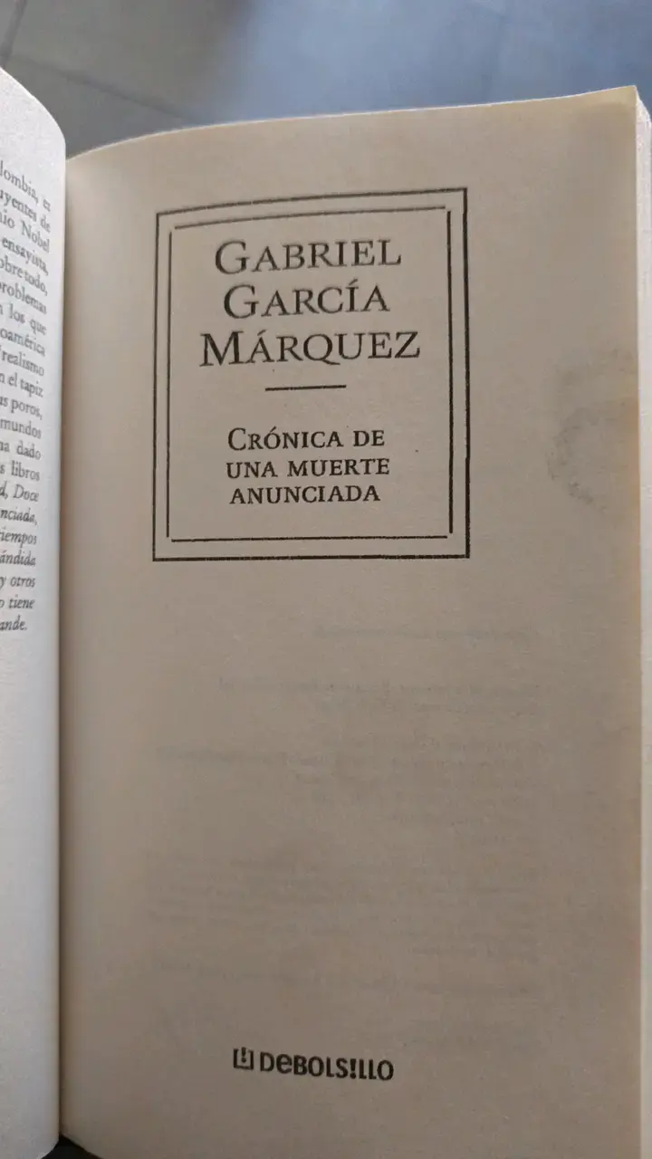 Libro Crónica de una Muerte Anunciada - 3