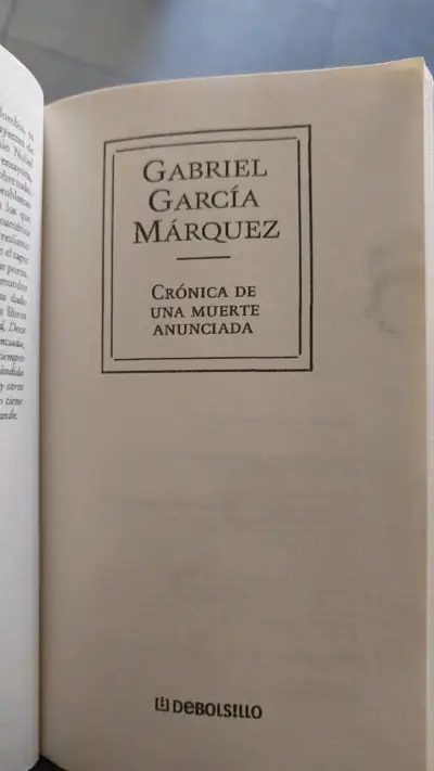 Libro Crónica de una Muerte Anunciada - miniatura 3