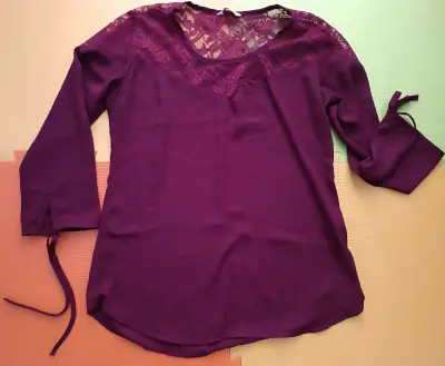 2 Blusas buerdeo con encaje para mujer - miniatura 1