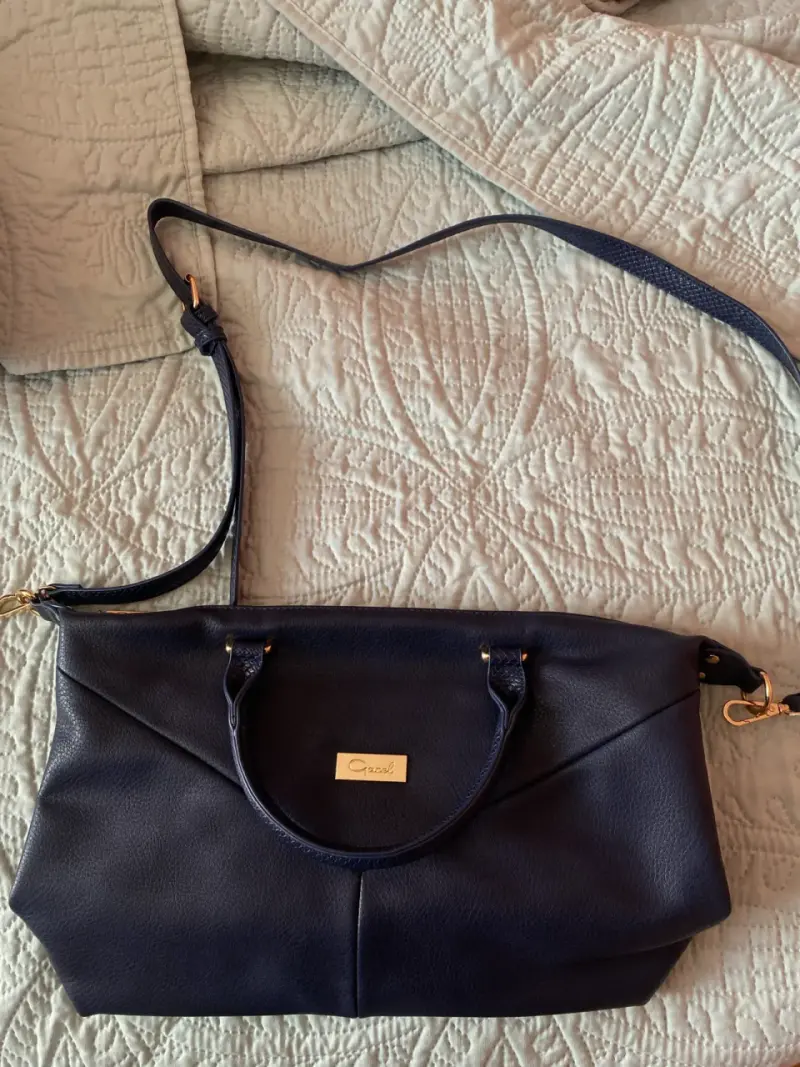 Bolso de ecocuero azul gacel - 1