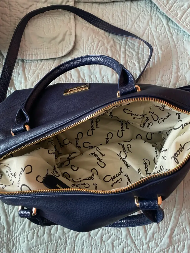 Bolso de ecocuero azul gacel - 2