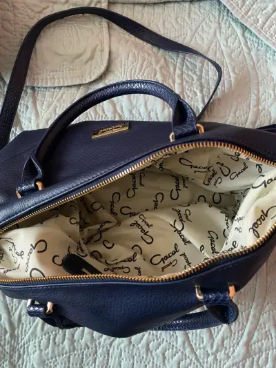 Bolso de ecocuero azul gacel - miniatura 2