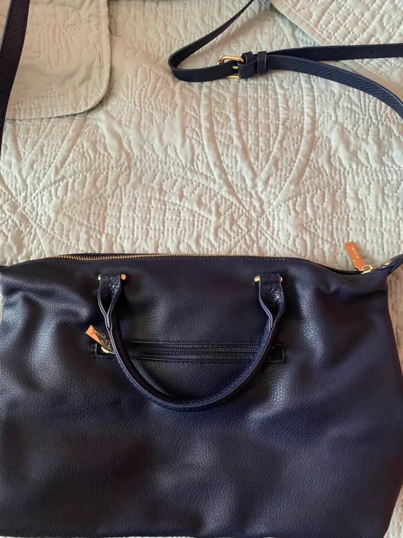 Bolso de ecocuero azul gacel - 3