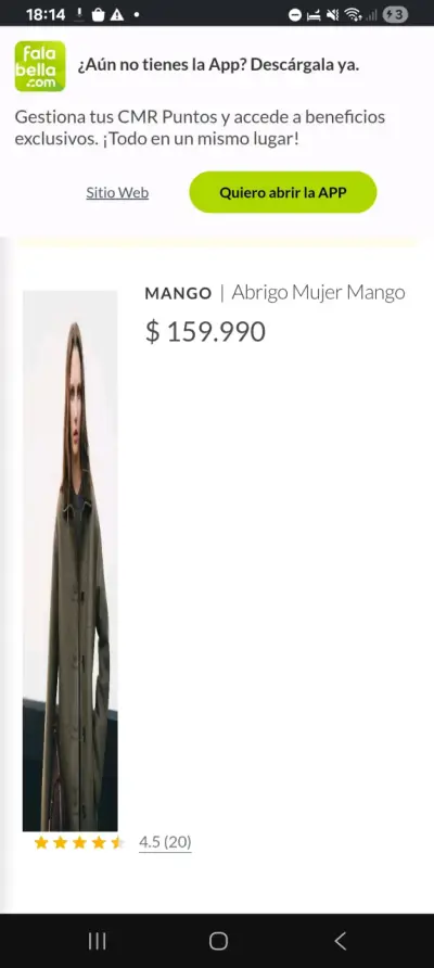 Abrigo Mujer Verde Mango - miniatura 1