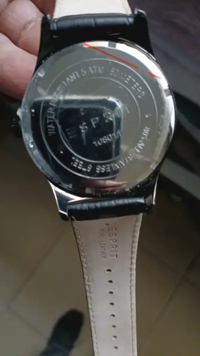 Reloj Esprit de cuero negro para hombre - miniatura 3