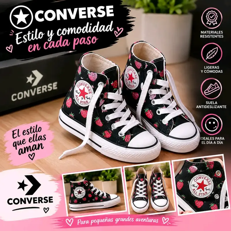 Zapatillas Converse All Star Niñas Estampado Frutilla